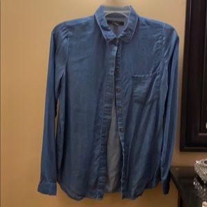 Forever 21, denim button down, size M